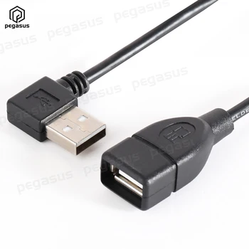 0.1/0.4 M USB 2.0 Mužov a Žien USB A Vľavo/Vpravo 90-Stupňový Uhol Kábel Adaptéra AM/AF USB Predlžovací Kábel