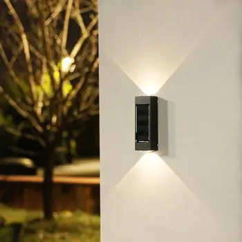 1 ks Solárne Nástenné svietidlo LED Outdoor Záhrada Dvore Lampa IP65 Vodeodolný Kombinované Solárne Nabíjanie Nástenné Svietidlo Nástenné Plot, Schodisko, Chodby Lampa