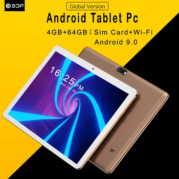 10.1 Palcový Android 9.0 Tablet Pc 4GB+64GB 3G Mobile Sim Kartu Telefónu Volať Android 9.0 Tablet Pc Tablety Pc