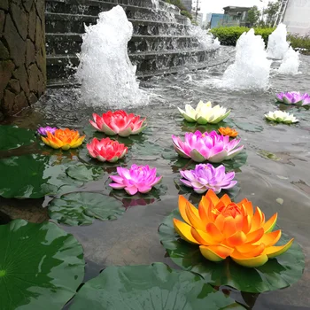 10/18 Cm Plávajúce Umelé Lotus Falošné Rastlín DIY lekna Simulácia Lotus Domov Záhradné Dekorácie Lacné Vonkajší Dekor Lacné