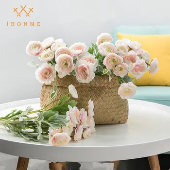 10 Ks/veľa Luxusné Umelé Anglicko Ranunculus Asiaticus ruže, Kvety hodváb flores pre domáce tabuľka svadobná výzdoba
