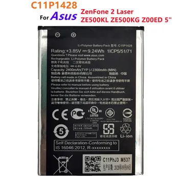 100% Originálne Náhradné Batérie Telefónu C11P1428 2400mAh Pre Asus ZenFone 2 Laserové ZE500KL ZE500KG Z00ED 5