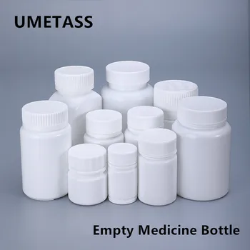 100ks Prázdny Lekárske Plastové Fľaše s Vrchnákmi Prenosné Tablety tablety, kapsule kontajner pre potravinársky fľaša 20ML,30ML,40ML,50ML
