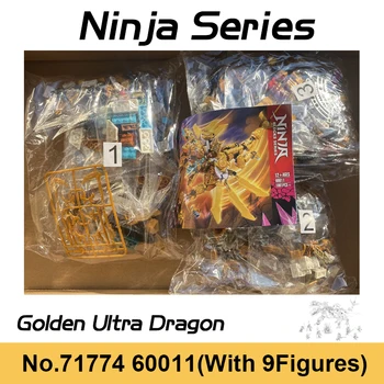 1061pcs Nová Séria Ninja 16. Sezóna Zlaté Ultra Dragon Stavebné Bloky Lloyd štvorstrannú Dragon Tehly Hračky Pre Chlapca, Darčeky