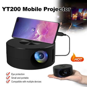 1080p Mini Prenosné LED Mobile Video Audio Projektor Home Media Player Kino Káblové Rovnaké Projektor Pre Iphone Android