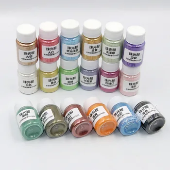 10G Prirodzený Sľudy Minerálne Ručne vyrábané Mydlo Farebné Pearlescent Prášok Pigment Sľudy na Nechty, Glitter Pearl Powder Epoxidové Živice Pigment