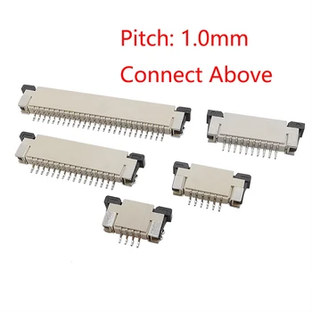 10Pcs 1.0 1mm FPC FFC Plochý Kábel Konektor Zásuvka 4P 6P 8P 10P 12P 14P 16P 18P 20P 24P 26P 30P 32Pin Pripojiť Nad Typ