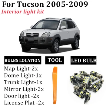 10x canbus bezchybné Auto LED žiarovka Interiéru Dome Mapu Svetla Kit Pre Hyundai Tucson 2005 2006 2007 2008 2009 špz lampa