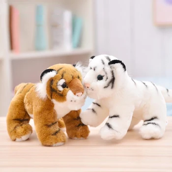 15 cm tiger 20 cm plyšové hračky malej veľkosti simulácie zvieracích oblečenie pre bábiku život ako plyšový tiger deti hračky pre deti je dar