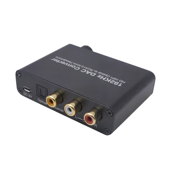 192kHz DAC Converte kompatibilný s HDMI Audio Adaptér ARC L/R SPDIF Koaxiálny Konektor Extractor Return Channel 3,5 mm