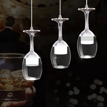 1m 3W LED Tvorivé poháre na Víno Stropné svietidlo Prívesok Lampy Svietidlá Osvetlenie Luster Vnútorný život Bar, Reštaurácia Dekor Lampy