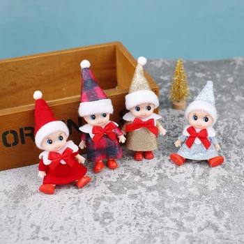 1Pc 9 CM Vianočné Bábika Baby Elfovia Bábiky Pohyblivé Rameno Nohu Elf Bábika domček pre bábiky Hračky