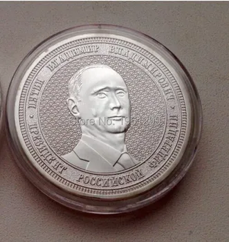 1pcs/veľa Pukin Prezident Ruska Putin a Krym mapu striebro pozlátené ruský suvenír mince