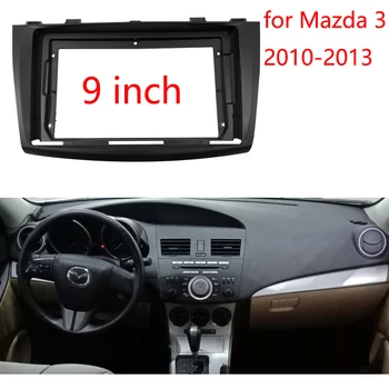 2 DIN 9 Palcov Rádio Fascias pre Mazda 3 2010-2013 Double Din, DVD, Stereo Panel Palubnej dosky Refitting Inštalačný Rám