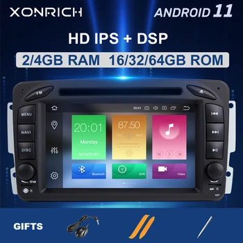 2 Din Android 11 Auta DVD Multimediálny Prehrávač Pre W203 Mercedes Benz Vito W639 W168 Vaneo Clk W209 W210 M/MLRadio Audio Navigácia