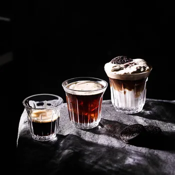 2 ks, Barista, Latte Poháre na Kávu alebo Čaj Sklo Hrnčeky Flat White Espresso Šálku Kávy Prinesie Eleganciu Americký Ice Špinavé Šálku Kávy