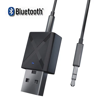 2 v 1, Bluetooth 5.0 Audio Prijímač, Vysielač Mini 3,5 mm Jack AUX, USB Stereo Hudby Adaptér Bezdrôtovej siete Pre TELEVÍZNE Auto PC