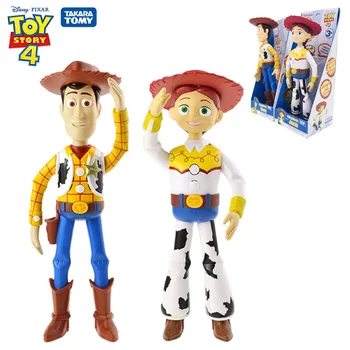20 CM Originál Disney Pixar Toy Story 4 Woody Jesse Buzz Lightyear Obrázok Rozprávanie Rozprávanie anglický a Japonský Model Detí Gi