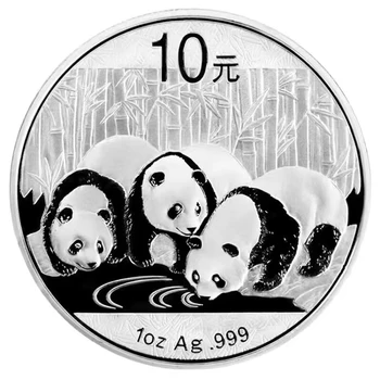 2013 Čína Panda Striebornú Mincu 1oz Ag .999 Pamätné Mince Nový Rok Vianočné Darčeky 10 Juanov