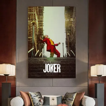 2019 Nový Film Joker Plátno Plagát Joker Pôvodu Film Umenie Výtlačkov Comics Stenu Decor Obrázky Klaun Joaquin Phoenix Filmové Plagáty