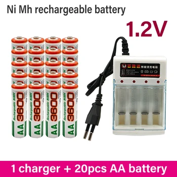 2022 Aa nabíjateľné batérie 3600Mah aa1.2v Ni MH dobíjacie batérie, ktoré sa vzťahujú na voľný distribúcia LED lampa hračky Mp3