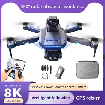 2022 K918 MAX GPS Drone 4K Profesionálne Prekážkou Vyhýbanie sa 8K DualHD Fotoaparát Striedavé Skladacia Quadcopter RC Vzdialenosť 1200M