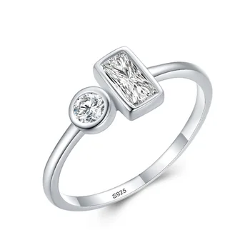 2022 októbra Colloctions Strieborné Šperky, Vintage Fialová Crystal Pár Svadba Strieborné Prstene pre Ženy