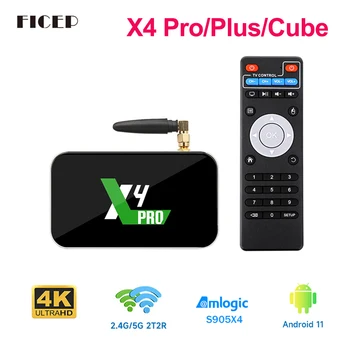 2022 Ugoos X4Q Pro TV BOX Android 11 Smart TV Box S905X4 DDR4 4 GB 32 GB Wifi 1000M X4 Kocka S905X3 Android IP Set-top box TV BOX