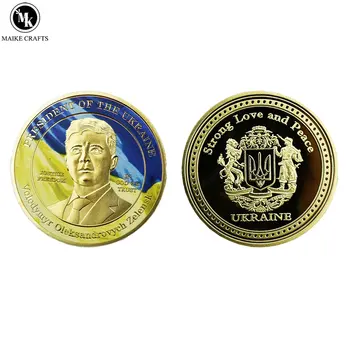 24K Zlatom Zelensky Pamätné Mince ukrajinských Prezidentských Vojny Zlaté Mince Razené Výzvou Mince Kolekcie Darček