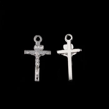 24PCS Šperky 2020 Katolíckej Ruženec Tag Prívesok Kríž Ježiša Prívesok Zliatiny Zinku Materiálu Výroba