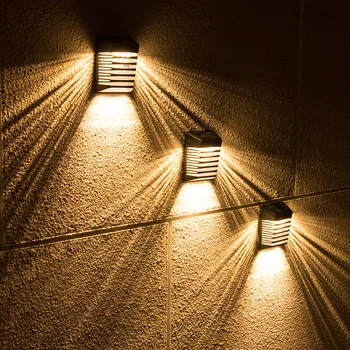 2ks LED Solárne Svetlo Vonkajšie Slnečné Plot Svetlá Nepremokavé Nástenné Svietidlá Záhrada Decortion Schody Svetla Dvore Solárna Lampa Cesta