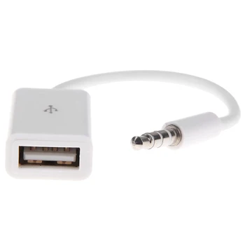 3,5 mm Muž AUX Audio Konektor Do Konektora USB 2.0 Žena Converter Kábel Kábel Auto MP3 pluginu do auta AUX port