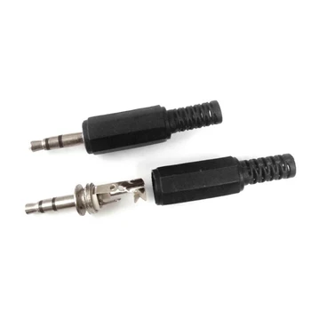 3,5 mm Slúchadlový Konektor Samec Dva Kanálové Audio Jack Konektor 3,5 Mm, S Čierny Plastový kryt