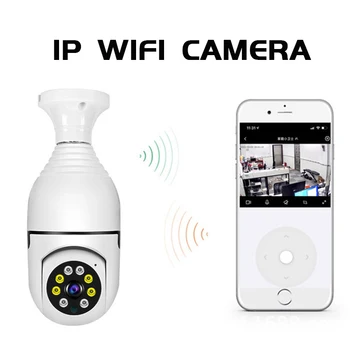 360 Stupeň Camara Žiarovka Panoramatické Nočné Videnie obojsmerné Audio Home Security kamerový Fisheye Lampa Wifi IP Kamera