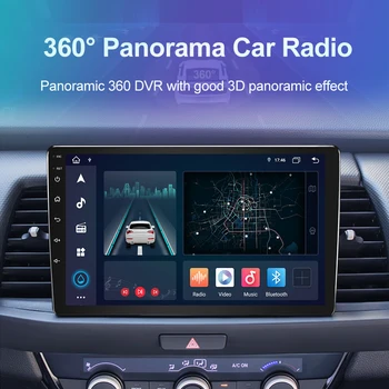 360° Panoramac Navigácia, autorádio 2 Din 7/910 Palcový 4G Android 11 Multimediálny Prehrávač, Android Auto Carplay Mapu AI Hlas GPS, Dvd