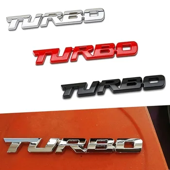 3D Auto Samolepky Turbo List Upravené Auto Orgán tvarovania účesu Dekorácie Kovové Odznak Odtlačkový Pokovovanie Auto Nálepky