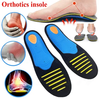 3D ortopedické vložky na ploché nohy Vysoký oblúk podpora Ploché Nohy Protetických stielka pre plantárna fasciitis Ženy Muži Nohy bolesť Unisex