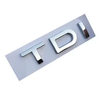 3D Plastové pochrómovaný TDI Auto Nálepky, Znak, Odznak Embleme Emblema Logo
