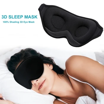 3D Spanie Maska Blokovať Svetlo Mäkké Čalúnená Spánku Maska Na Oči Slaapmasker Očný Tieň zaviazanými očami Spanie Pomoc Masku na Tvár Eyepatch