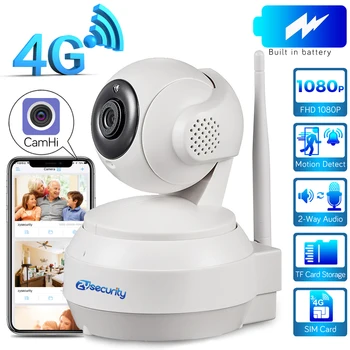 3G, 4G Sim Karty IP PTZ Kamera 1080P Wireless Home Security Kamera 2-Way Audio Video monitorovací KAMEROVÝ Siete Batérie Dome Kamery
