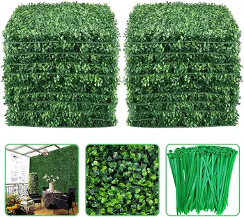 3ks Umelý Kvet Krušpán Trávy 25x25cm Falošné Zelene Panely Topiary Zabezpečenie Rastlín Záhrada Dvore Plot Zelene Steny Dekor