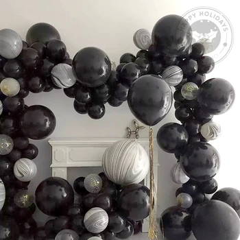 5-36 Palcový Veľké Čierne Balóny Happy Birthday Party Dekorácie Balónikov Svadobné Coming-O-Vek Obrad Články Balón Dekor Globos