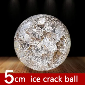 5/6typ Crystal Ice Crack Loptu so Stojanom Sklo Oblasti Feng Shui Ornament Skalnaté Fontány, Dekoratívne Gule Domova Figúrka