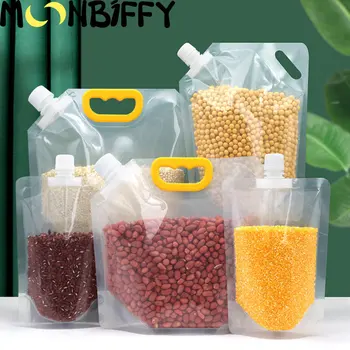 5 ks Ryža balenie vrece zrna zapečatené taška vlhkosti-dôkaz a hmyzu-dôkaz transparentné pribrala prenosné potravín-stupeň skladovanie taška
