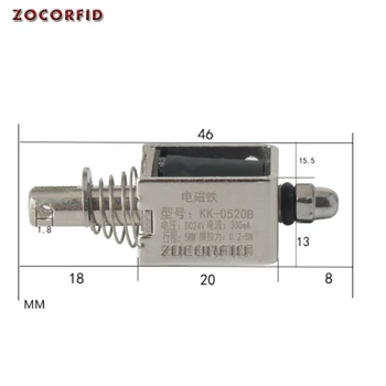 5N-5mm 0520B 5V 12V Micro Brzdový Elektromagnet Push Pull Prostredníctvom Typ Elektrické Magnetom Pre Domácich Spotrebičov Jar Magnet