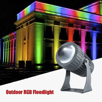 5W 10W Vonkajšie Nástenné Svietidlo RGB LED Svetlomet Nepremokavé Pozornosti s Úzky Lúč Uhol Svetla Krajiny Svetlá na Ulici Záhrady