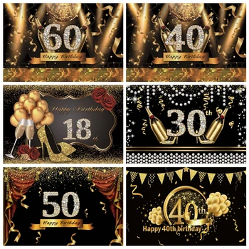 60. 50. 30th Birthday Party Balóny Rodinnú Oslavu Photocall Prispôsobené Banner Portrét Pozadie Fotografie Pozadia