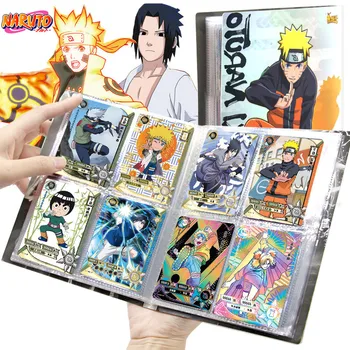 80/160PCS Album Naruto Karty Držiteľ Kniha Listov Papiera Hry Detí Anime Charakter Kolekcie Dieťa je Dar, Hrá Karty Hračka