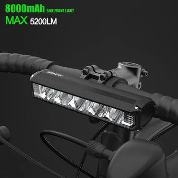 8000mAh 5 LED 5*P90 Svetlo na Bicykel Predné Vodotesný LED Baterka Bicyklov Svetla Nabíjateľná 5200LM Svetlometu Cyklistické Doplnky