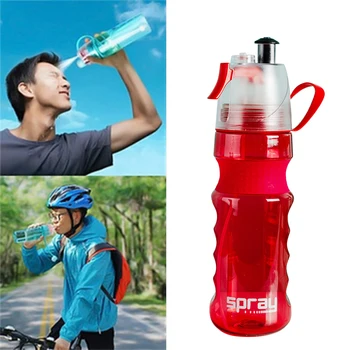 800ML Športová Fľaša na Vodu 2 v 1, Multi-Funkčné Prenosné Izolované Pitnej&Misting Spreji pre jazda na bicykli, Chôdza, Beh